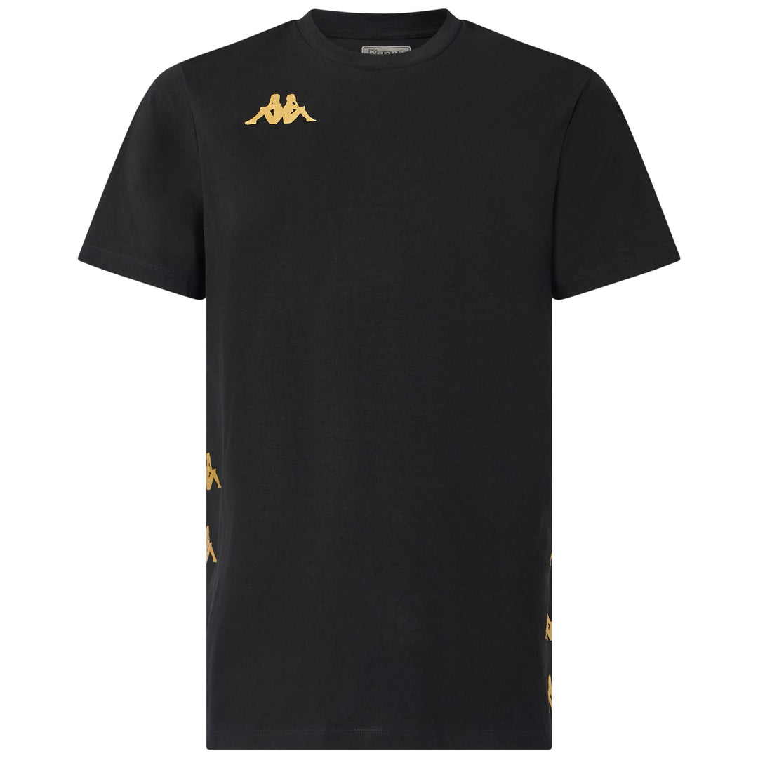 Black Men's Football T-Shirt with Jersey Fabric and Regular Fit main