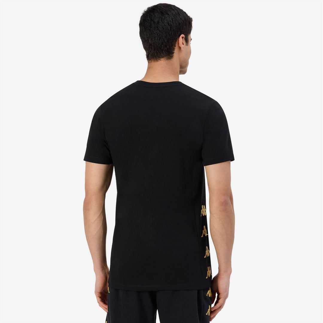 Black Men's Football T-Shirt with Jersey Fabric and Regular Fit main