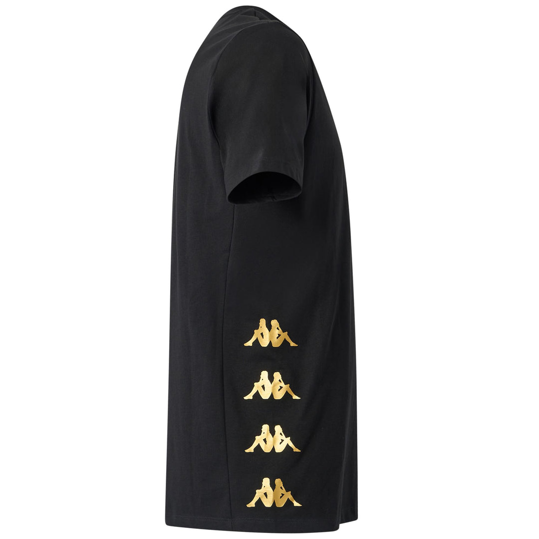 Black Men's Football T-Shirt with Jersey Fabric and Regular Fit main