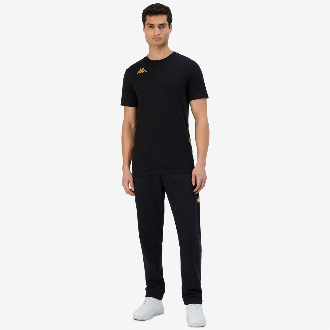 Camiseta de fútbol negra de corte regular para hombre en tejido jersey 01
