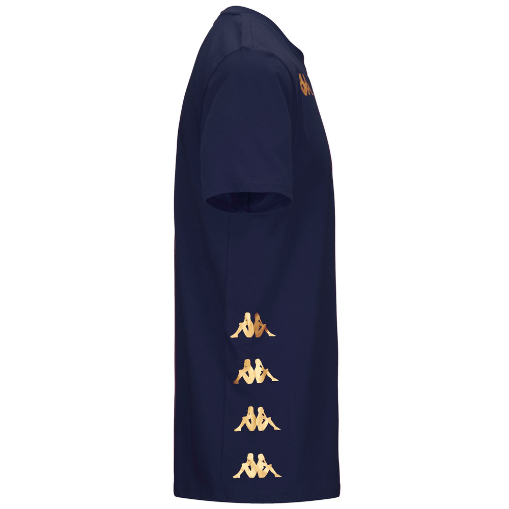 Marine Blue Men's Football T-Shirt in Cotton-Polyester Blend 02