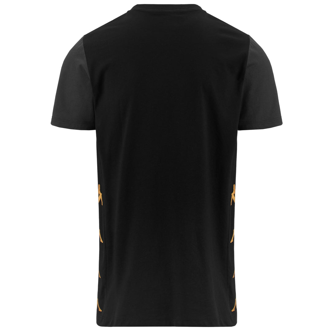 T-shirt de football noir pour homme, coupe classique, en jersey main