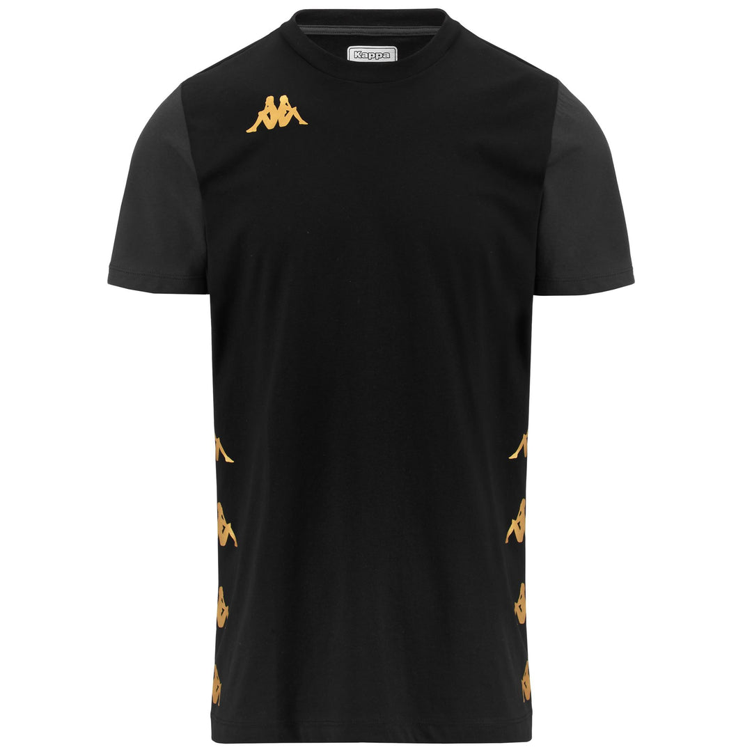 Camiseta negra de fútbol para hombre en tejido jersey con corte regular 01