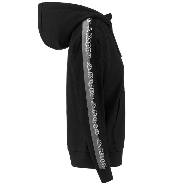 Fleece Woman LOGO FIOMIA Jumper BLACK Dressed Front (jpg Rgb)	
