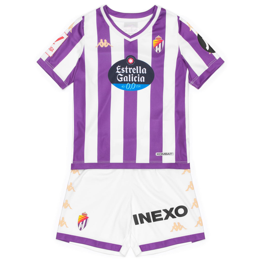 Completo da calcio unisex viola, replica del gioco, con pantaloncini e maglietta. 01
