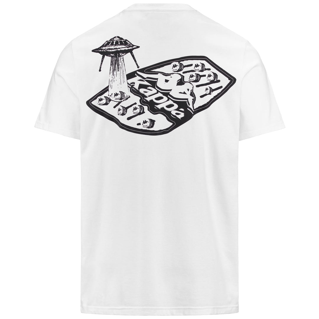 T-ShirtsTop Man AUTHENTIC GRAPHIK LAMAR T-Shirt WHITE - BLACK Dressed Side (jpg Rgb)		