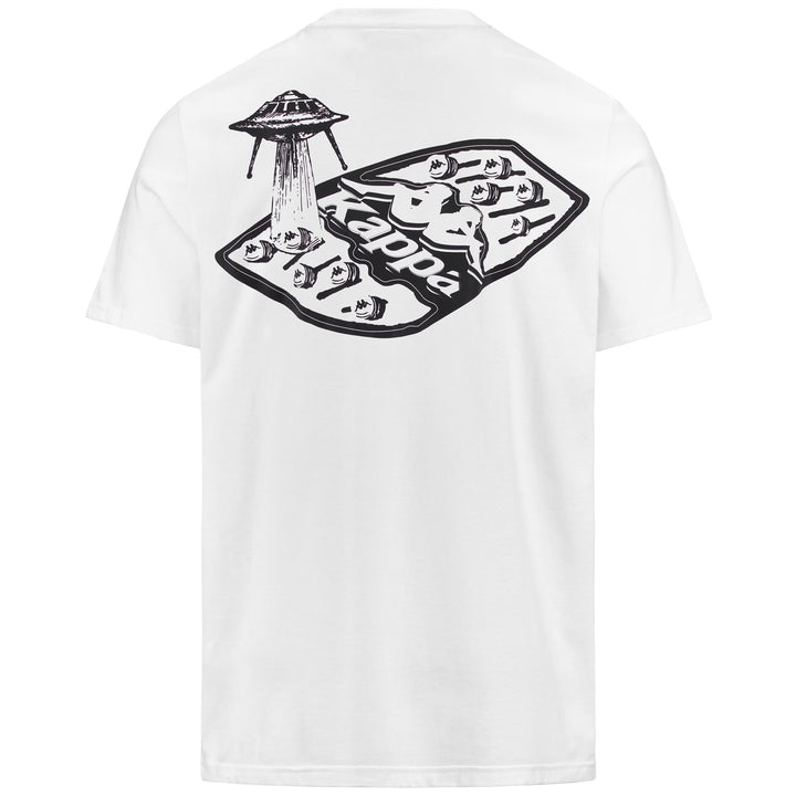 T-ShirtsTop Man AUTHENTIC GRAPHIK LAMAR T-Shirt WHITE - BLACK Dressed Side (jpg Rgb)		