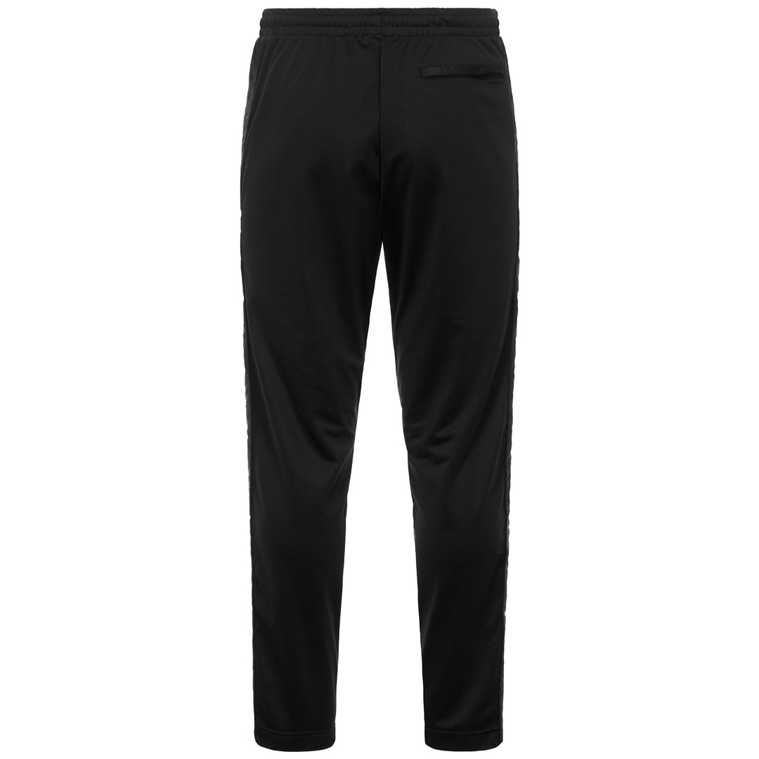 Pantaloni sportivi da uomo neri con elastico in vita e tasche main