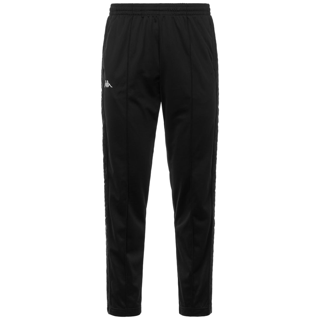 Jet Black Men's Sport Trousers with Elastic Waist and Pockets 01