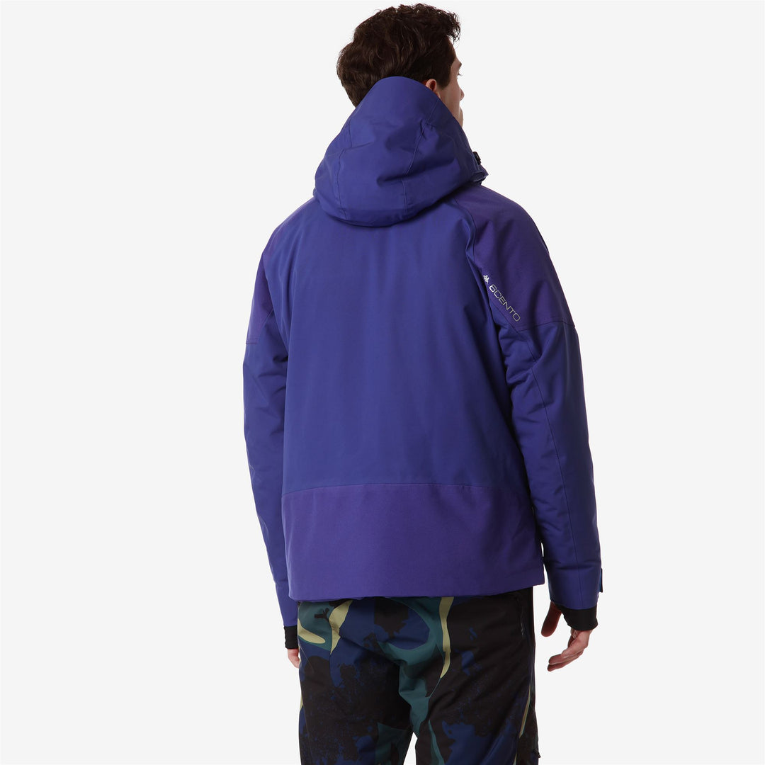 Veste de ski imperméable bleue pour homme avec isolation Fellex main