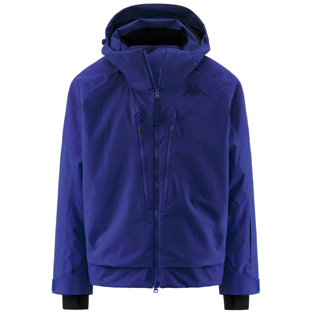 Chaqueta de esquí impermeable y aislante para hombre color azul con capucha desmontable 02