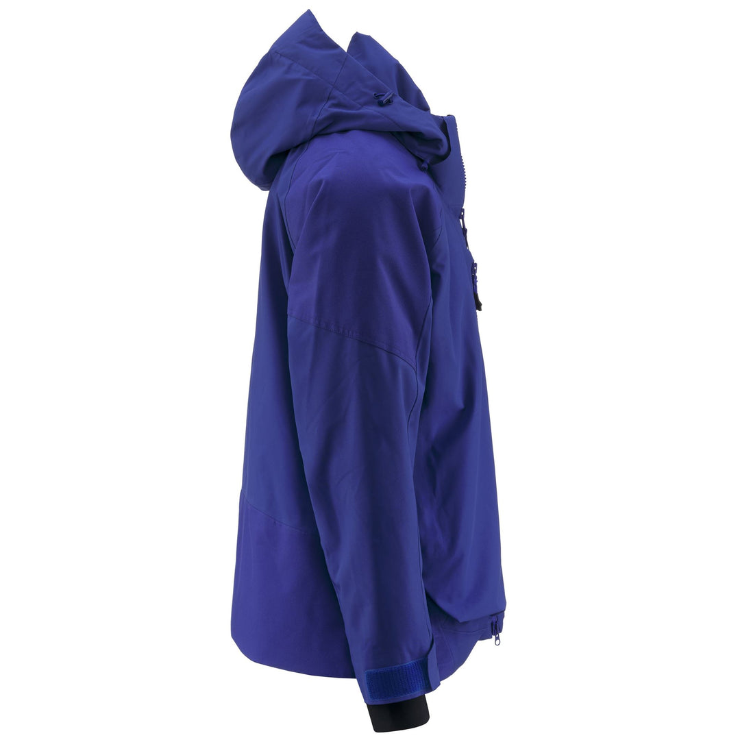 Blue Men's Waterproof Insulated Ski Jacket with Detachable Hood main