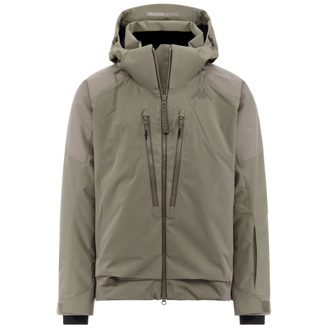 Green Men's Padded Ski Jacket with Waterproof Protection main