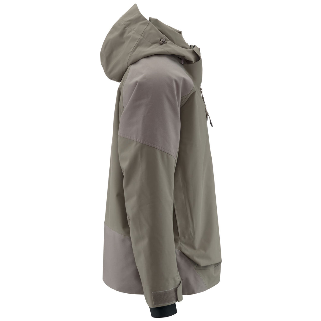 Black Grey Men's Waterproof Ski Jacket with Padded Protection main