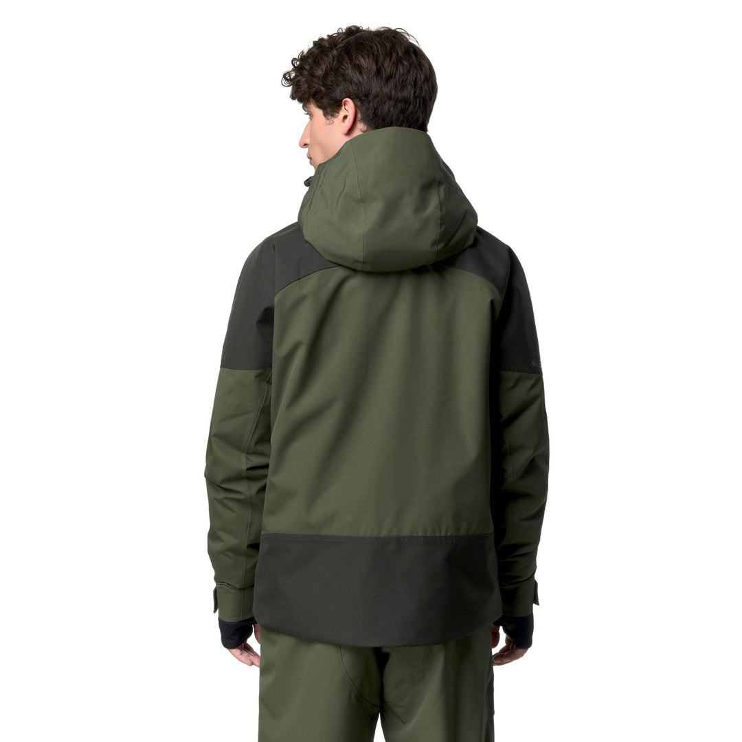 Green Men's Waterproof Padded Mid Jacket with Detachable Hood main
