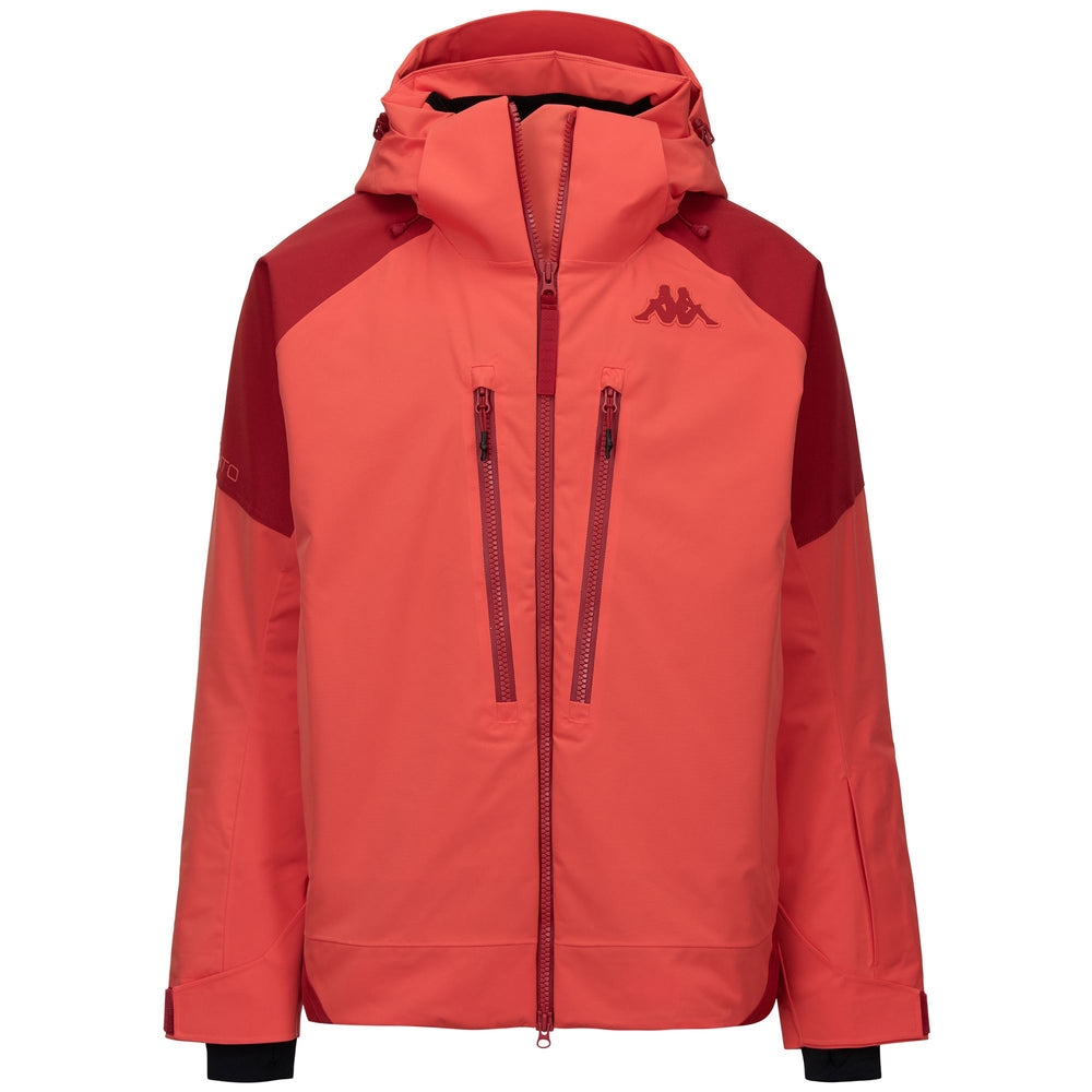Orange Men's Ski Jacket with Waterproof Protection and Insulation 02