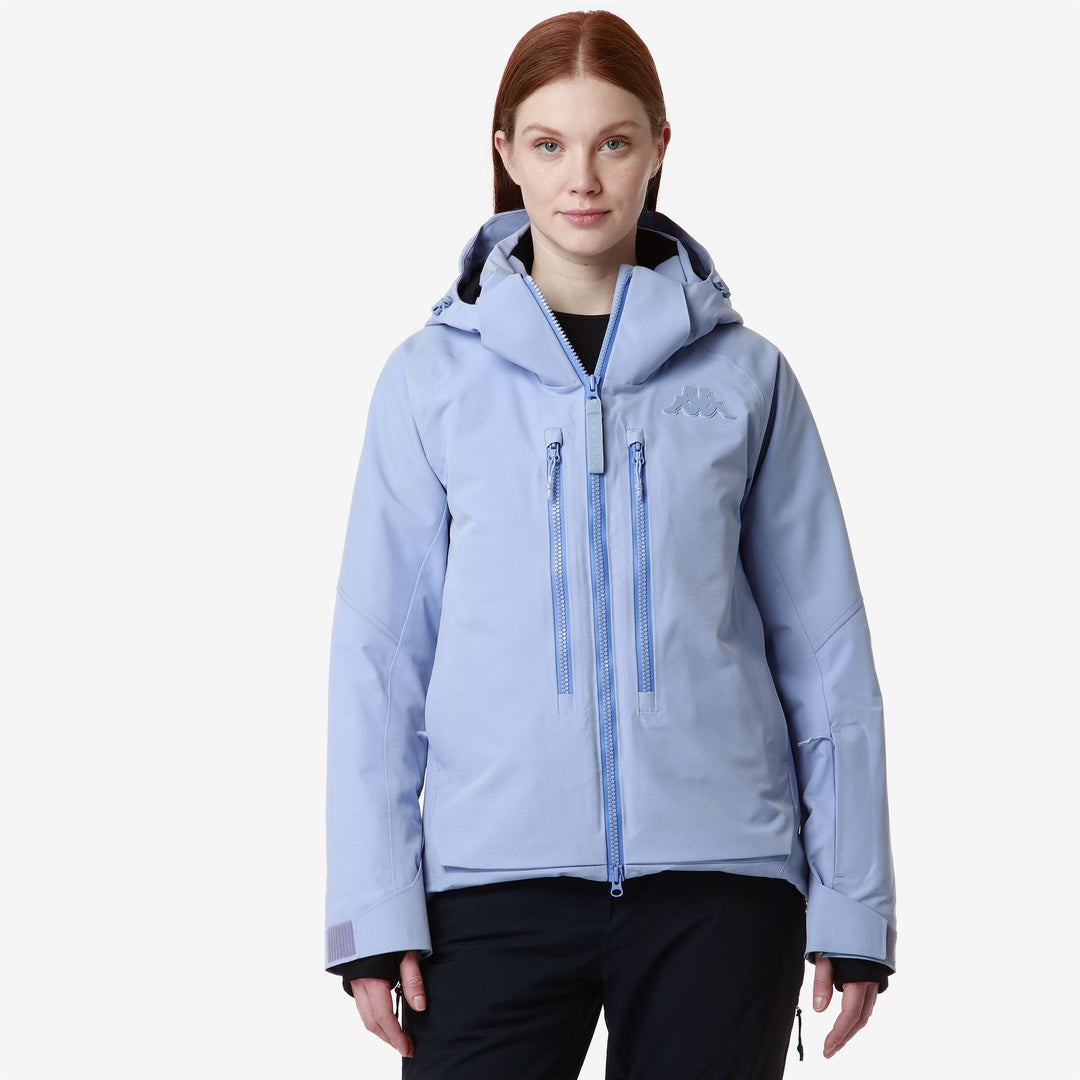 Azure Blue Women's Waterproof Ski Jacket with Padded Protection main