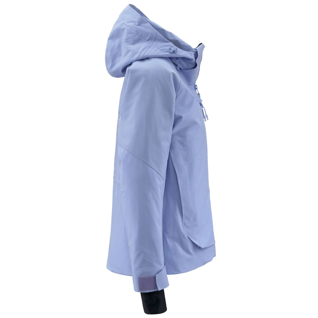 Chaqueta de esquí impermeable azul celeste para mujer con protección acolchada main
