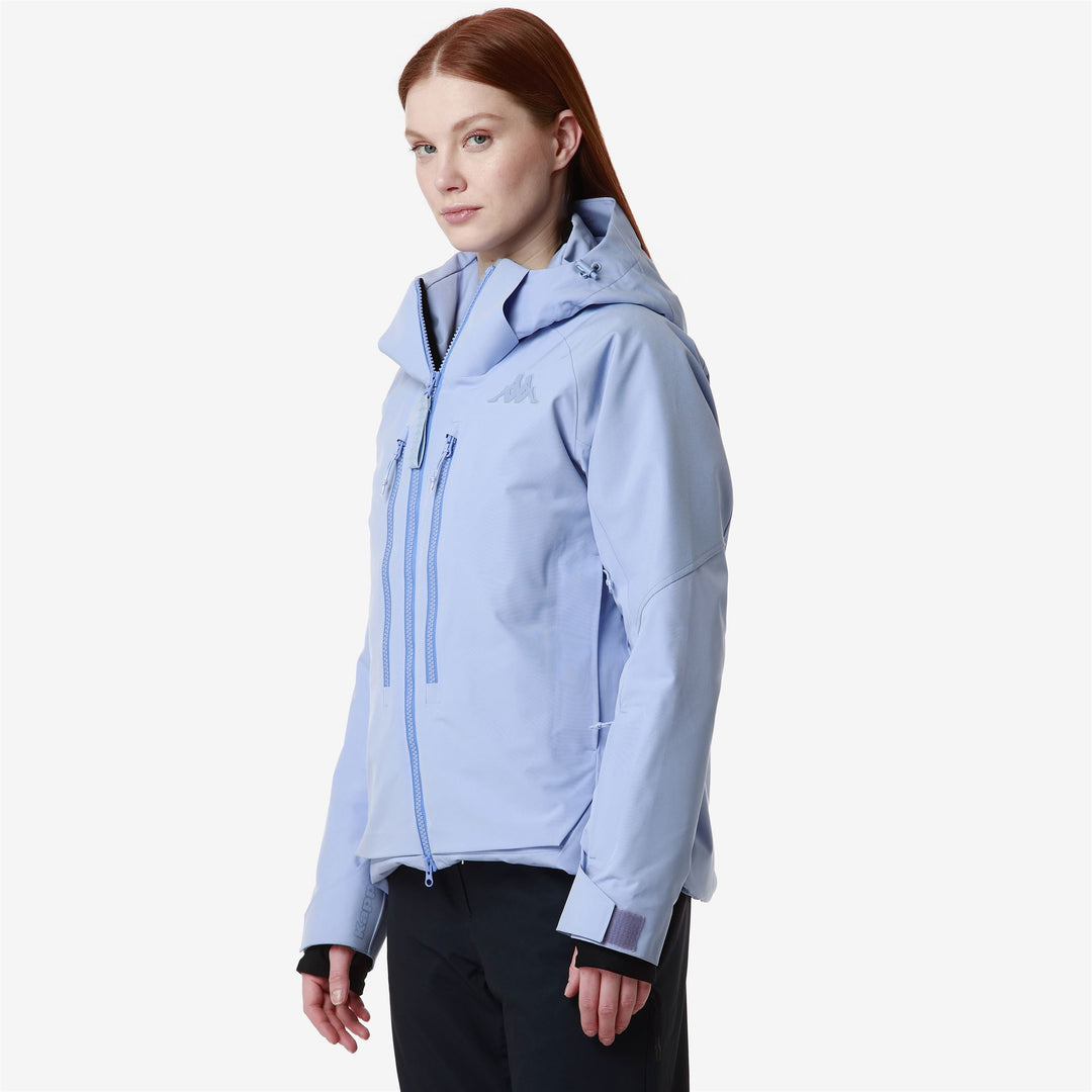 Azure Blue Women's Waterproof Ski Jacket with Padded Protection main