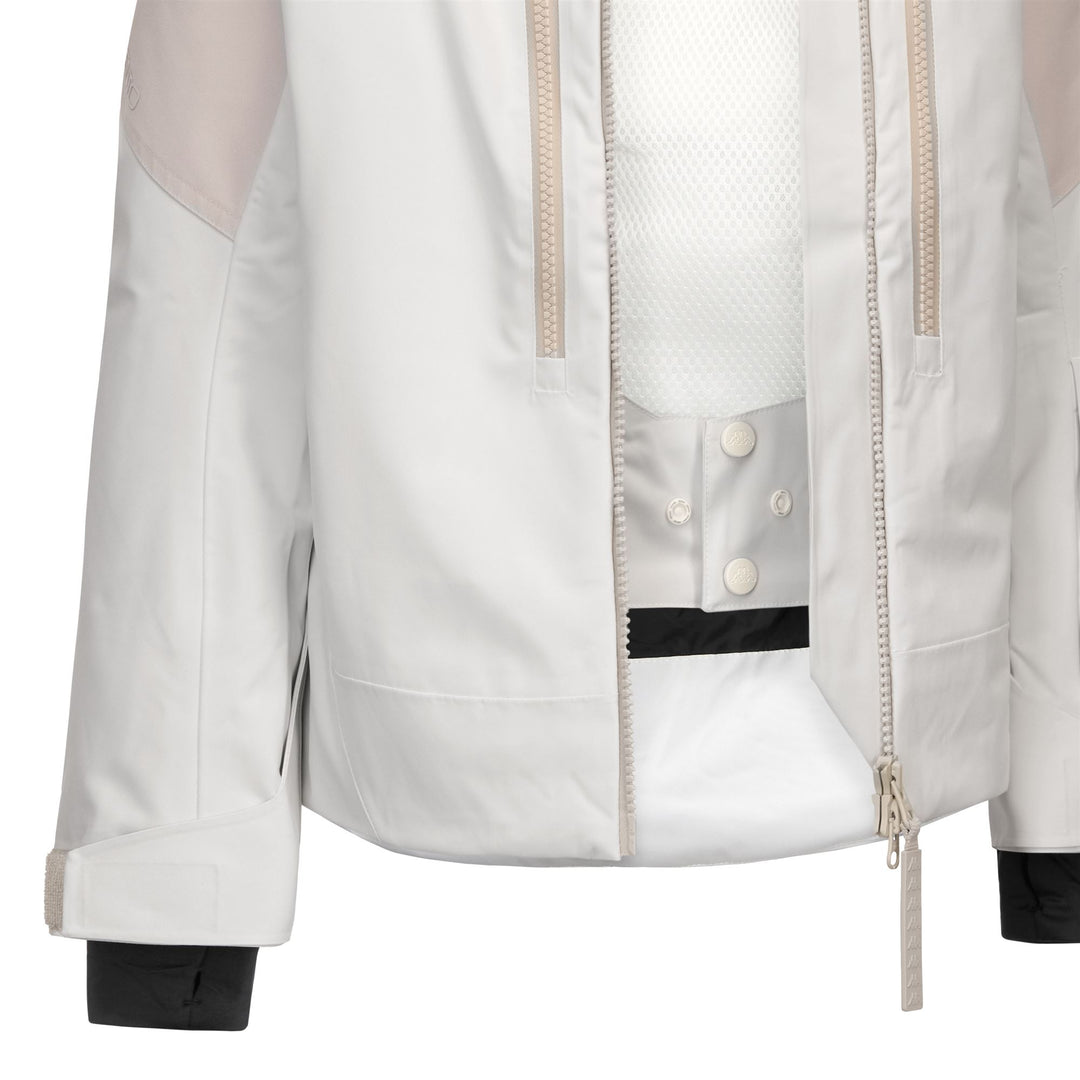 White beige Women's Waterproof Padded Jacket with Hood main
