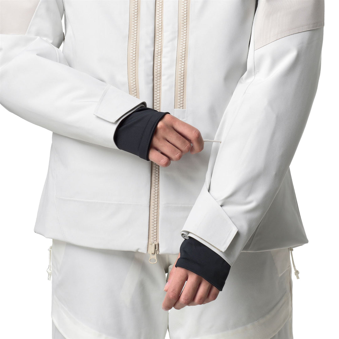 White beige Women's Waterproof Padded Jacket with Hood main