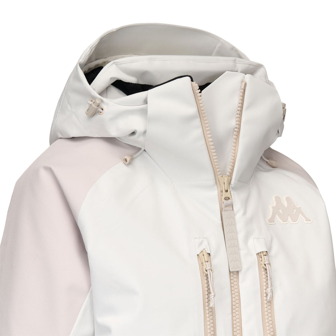 White beige Women's Waterproof Padded Jacket with Hood main