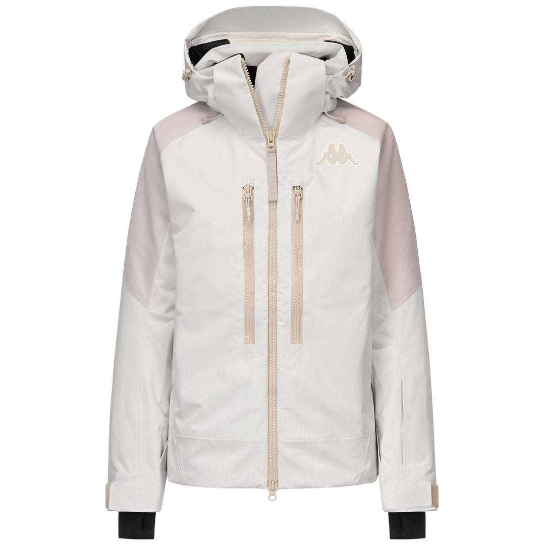 White Women's Regular Fit Padded Ski Jacket with Waterproof Protection 01