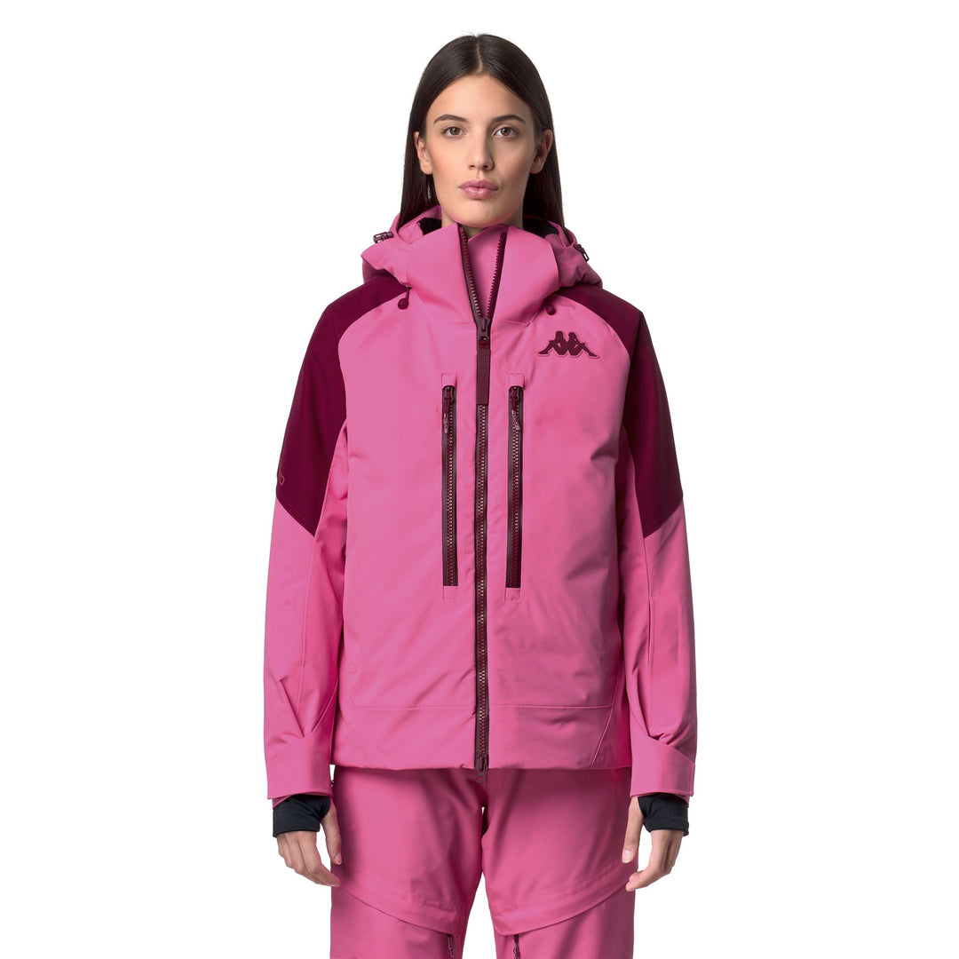Fuchsia Women's Padded Ski Jacket with Waterproof Protection main