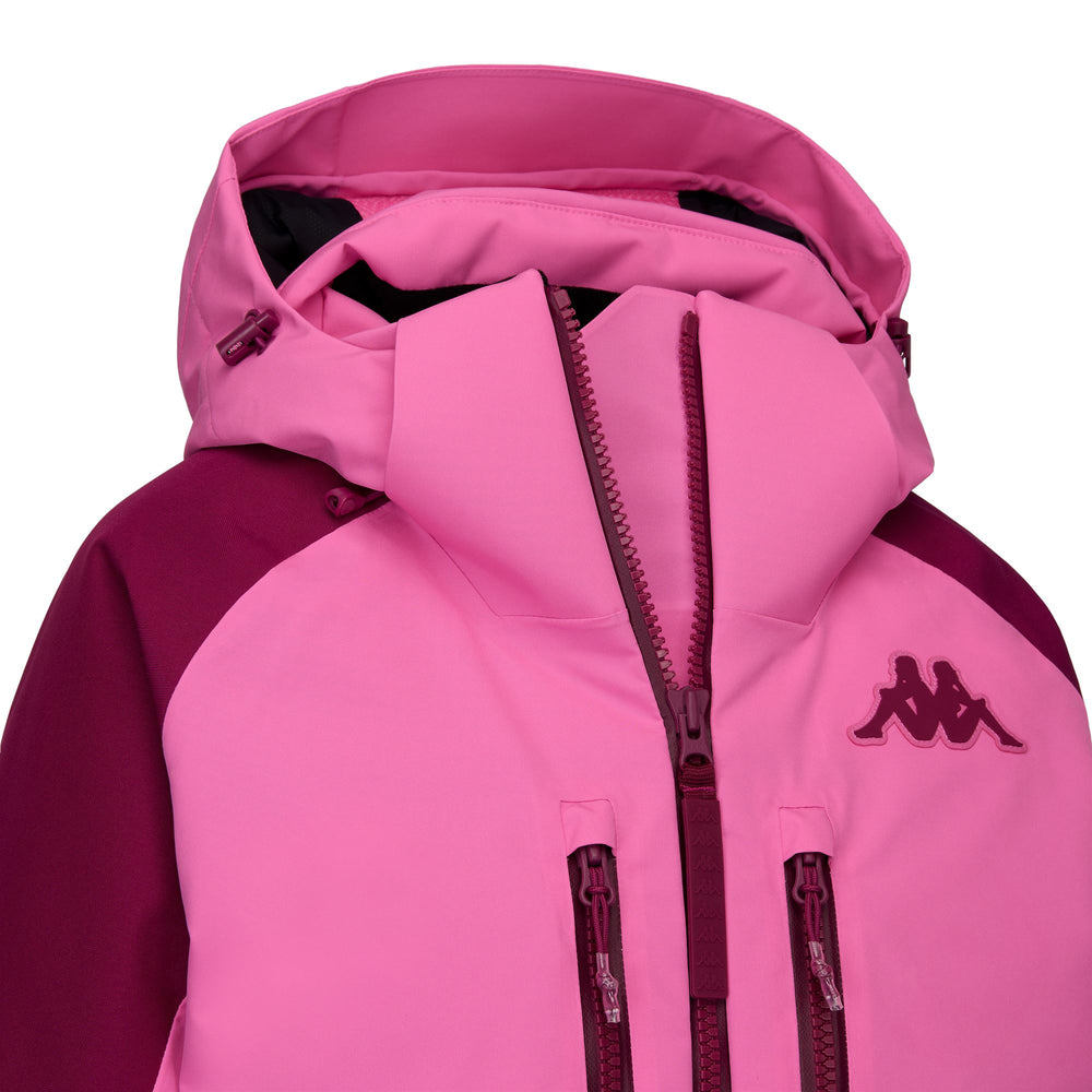 Fuchsia Women's Padded Ski Jacket with Waterproof Protection 02