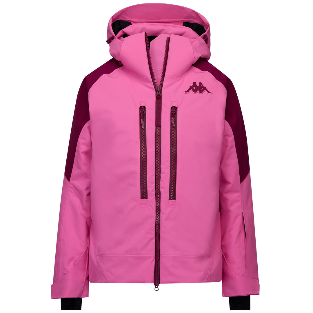 Fuchsia Women's Padded Ski Jacket with Waterproof Protection 01