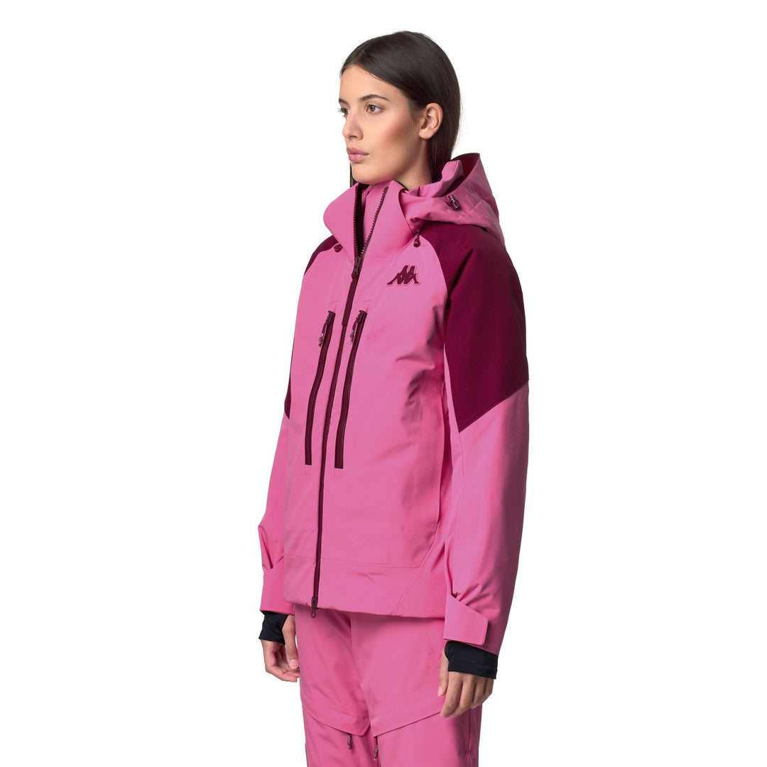 Fuchsia Women's Padded Ski Jacket with Waterproof Protection main