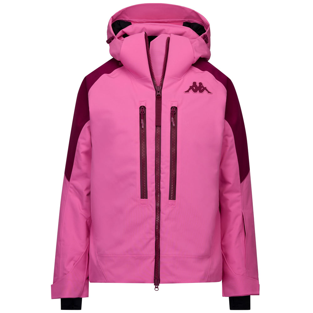 Fuchsia Women's Padded Ski Jacket with Waterproof Protection 02