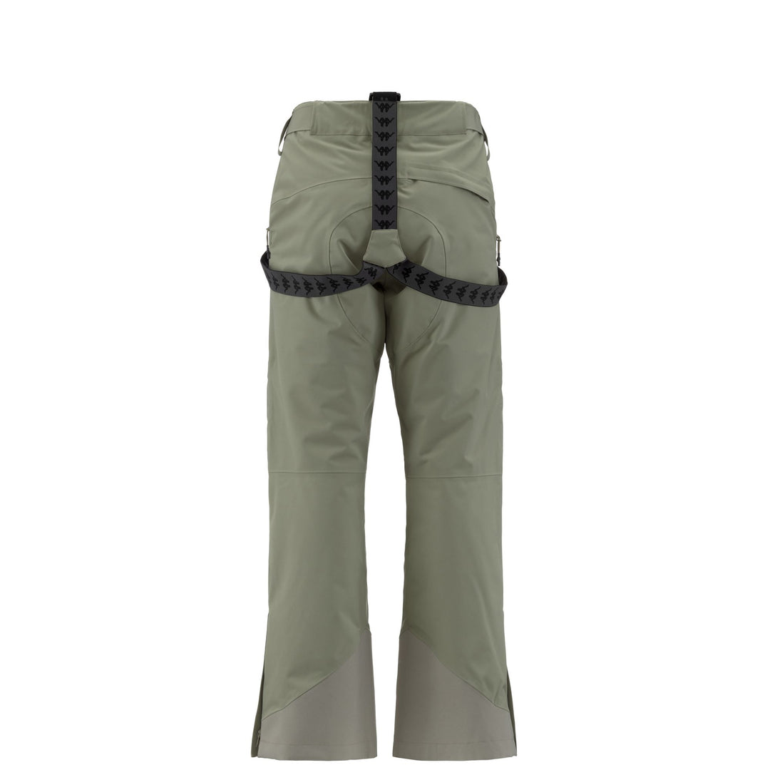 Pantalon de ski isolé pour homme, coupe classique, vert, avec protection imperméable main