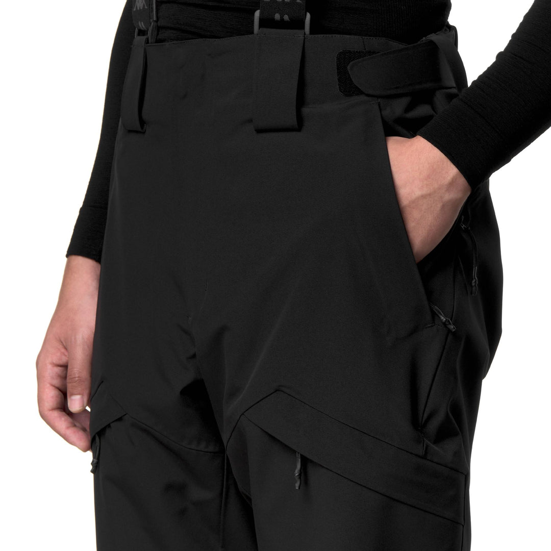 Pantalon de ski noir pour homme, coupe classique, isolé et imperméable. main