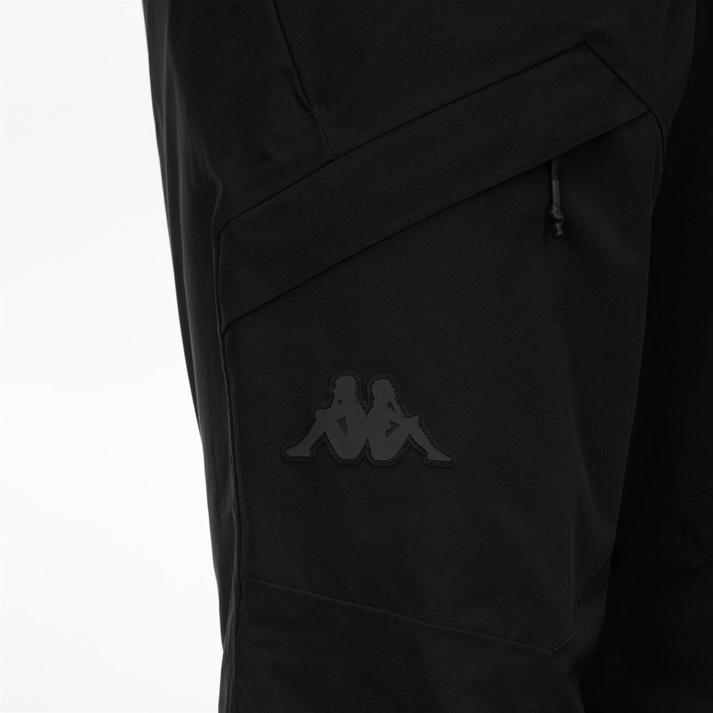 Black Men's Sport Trousers with Padding and Waterproof Protection 02