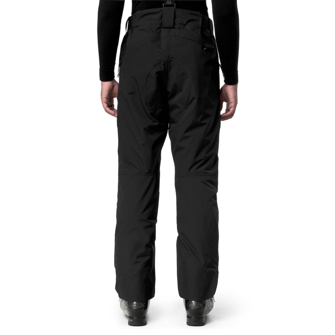 Pantalon de ski noir pour homme, coupe classique, isolé et imperméable. main
