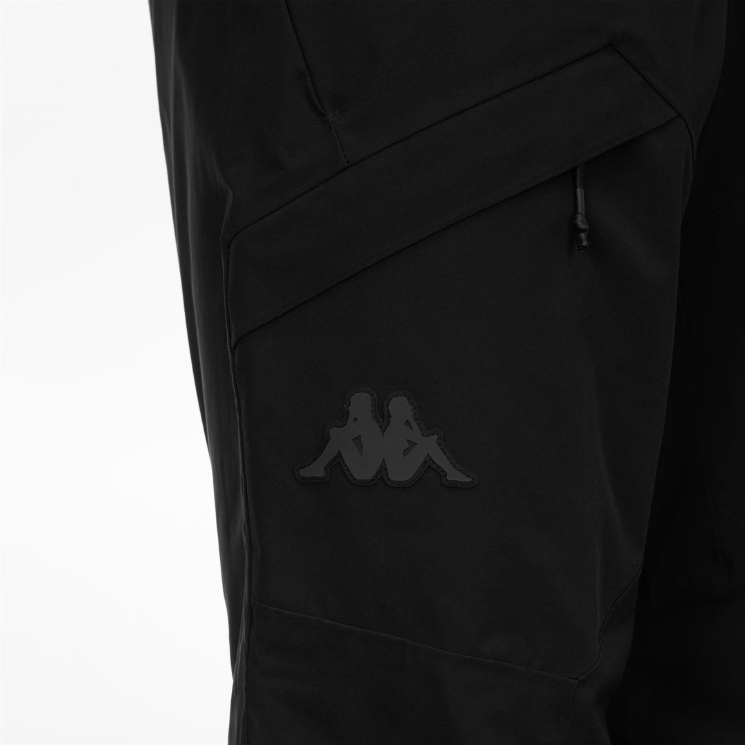 Pantalon de ski noir pour homme, coupe classique, isolé et imperméable. main