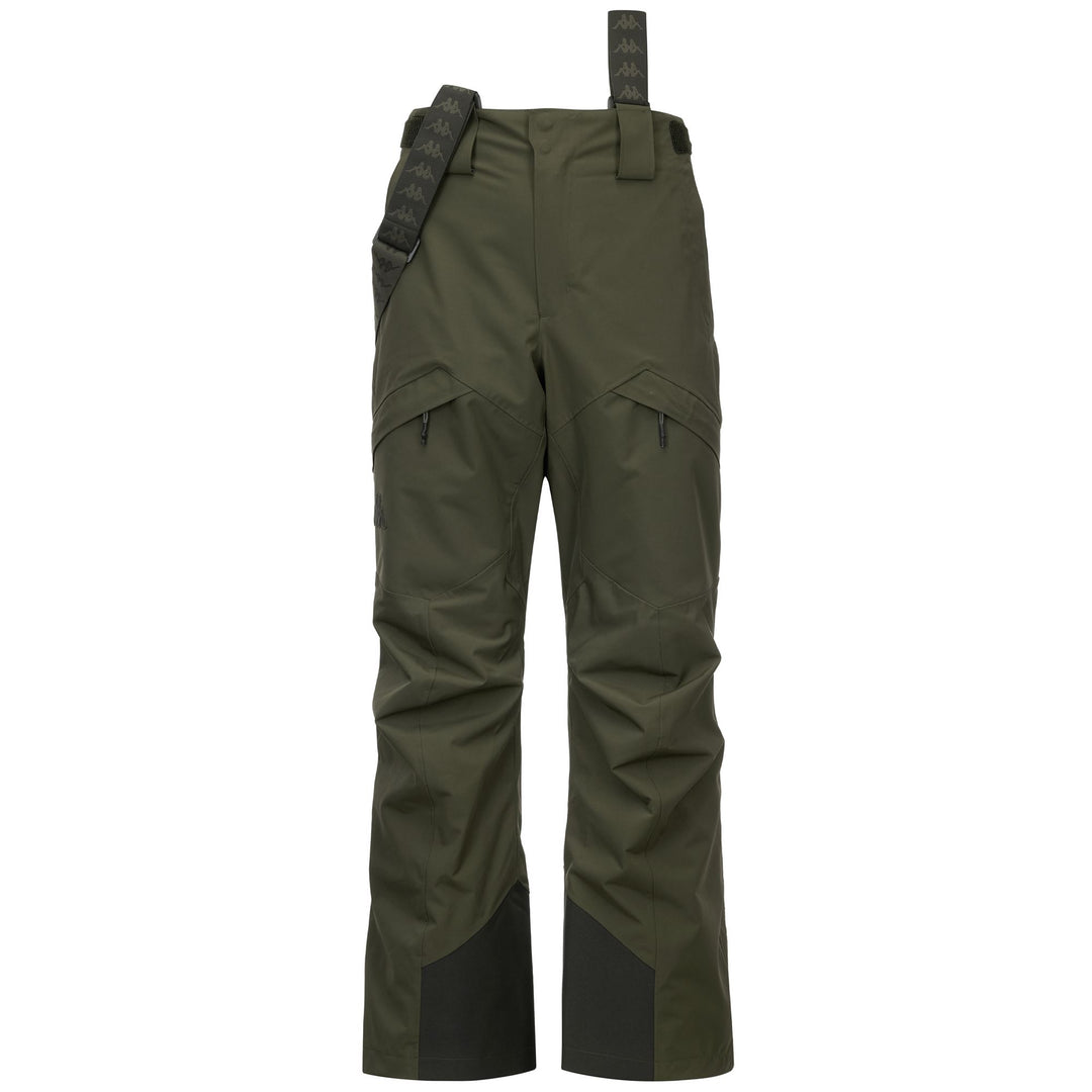Pantalon de ski isolé pour homme, coupe classique, vert, avec protection imperméable main