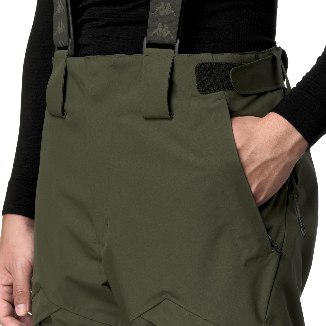 Green Men's Regular Fit Insulated Ski Trousers with Waterproof Protection main