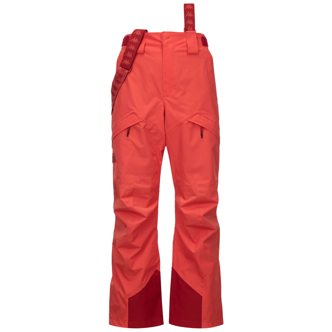 Pantalon de ski isolé pour homme, coupe classique, orange, avec protection imperméable main