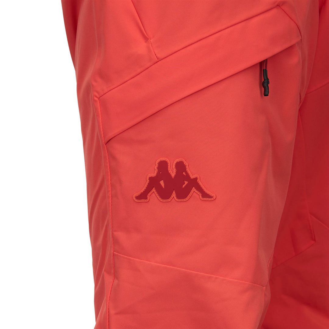 Pantalon de ski isolé pour homme, coupe classique, orange, avec protection imperméable main