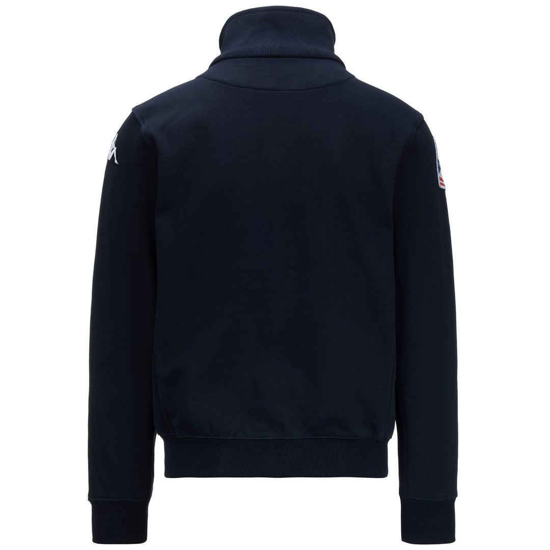Sweat à capuche en polaire brossée bleu pour homme, coupe ajustée, idéal pour le ski main