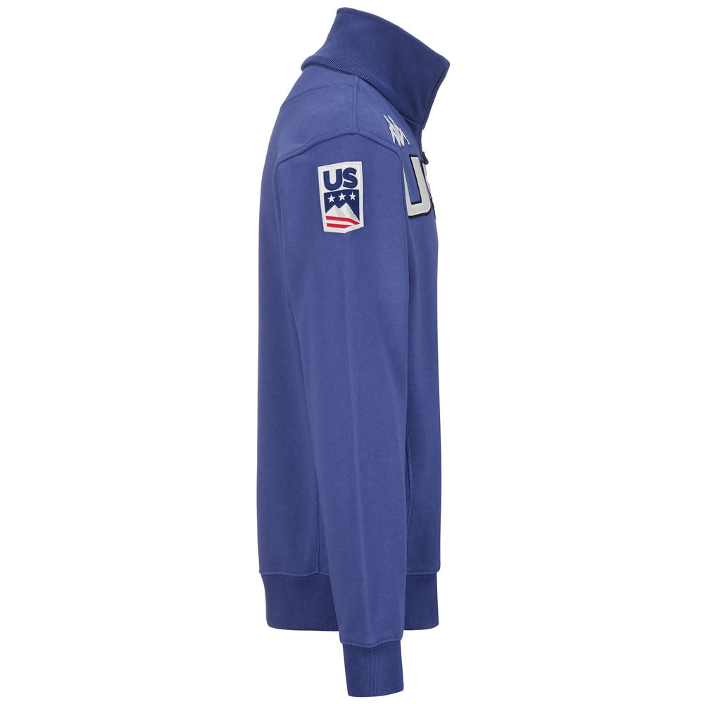 Blue Men's Slim Fit Ski Brushed Fleece Full Zip Jacket 02