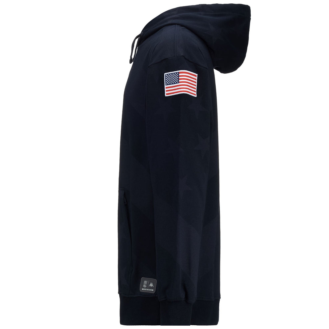 Blue Unisex Regular Fit Fleece Hoodie for Ski main
