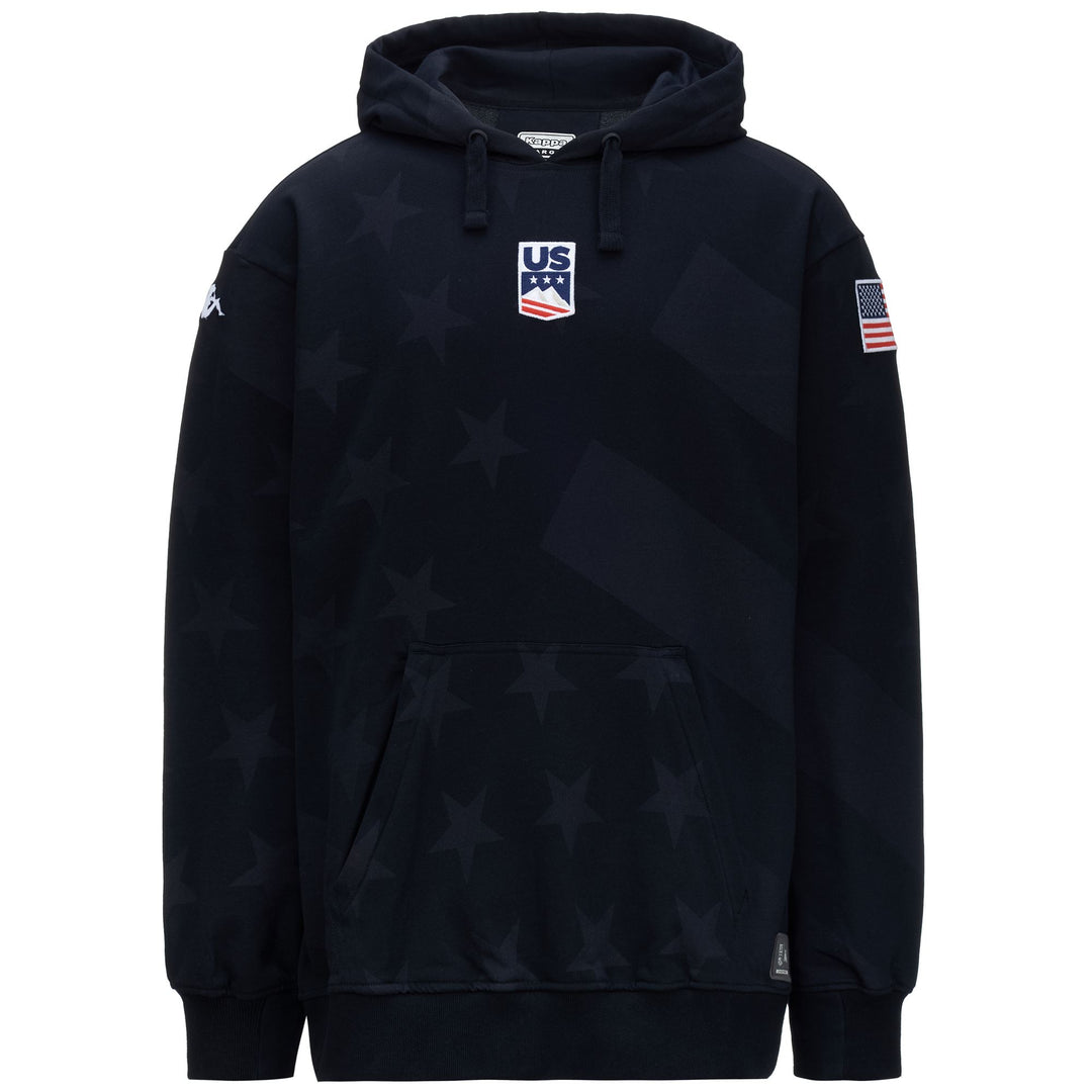 Blue Unisex Regular Fit Fleece Hoodie for Ski 01