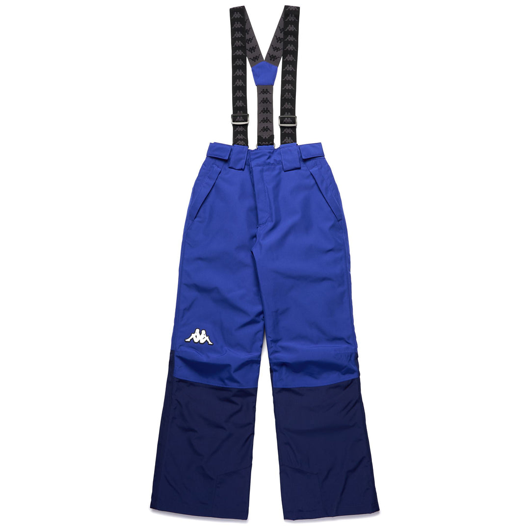 Pantaloni sportivi impermeabili unisex blu per bambini con imbottitura 01