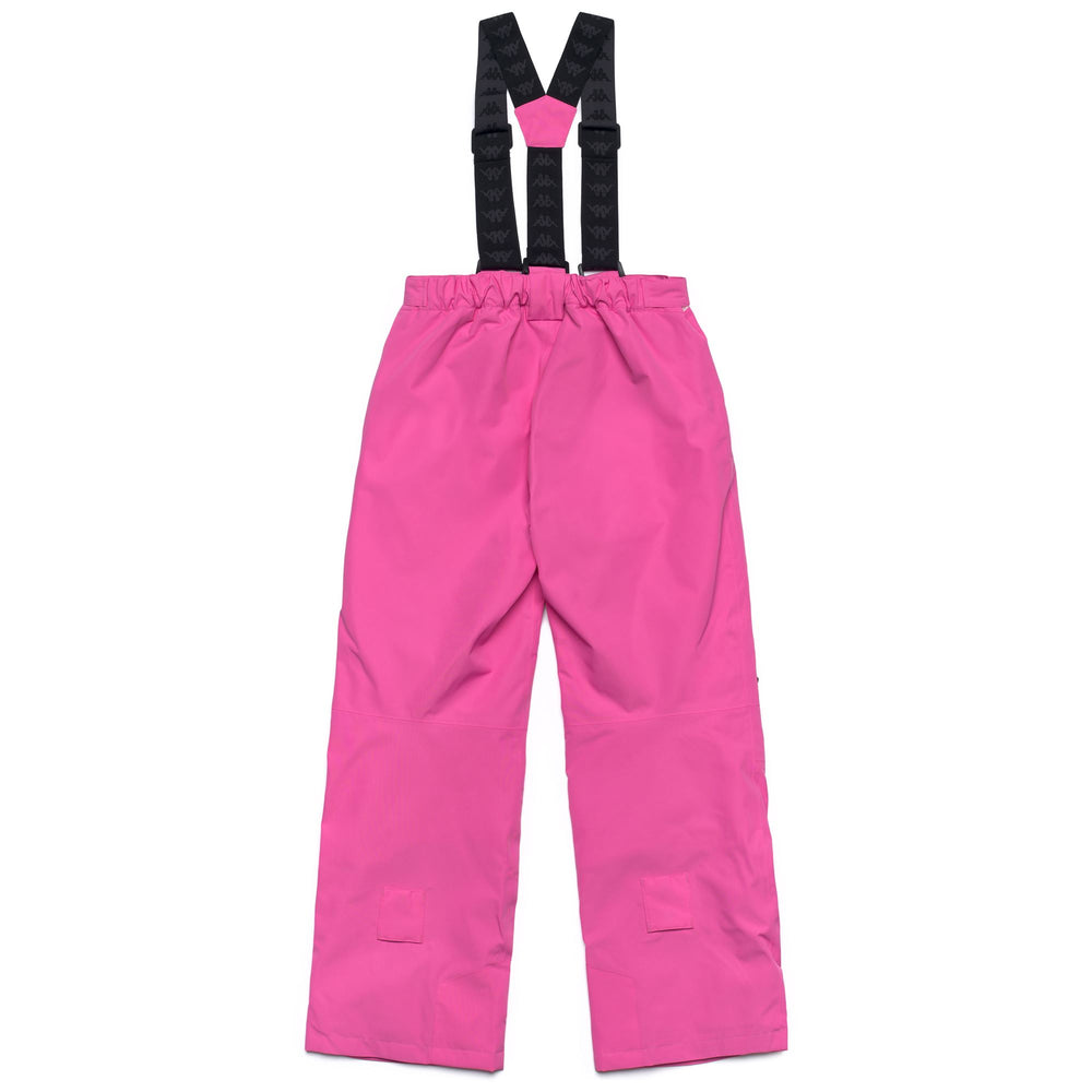 Fuchsia red Unisex Kids' Waterproof Sport Trousers with Padding 02