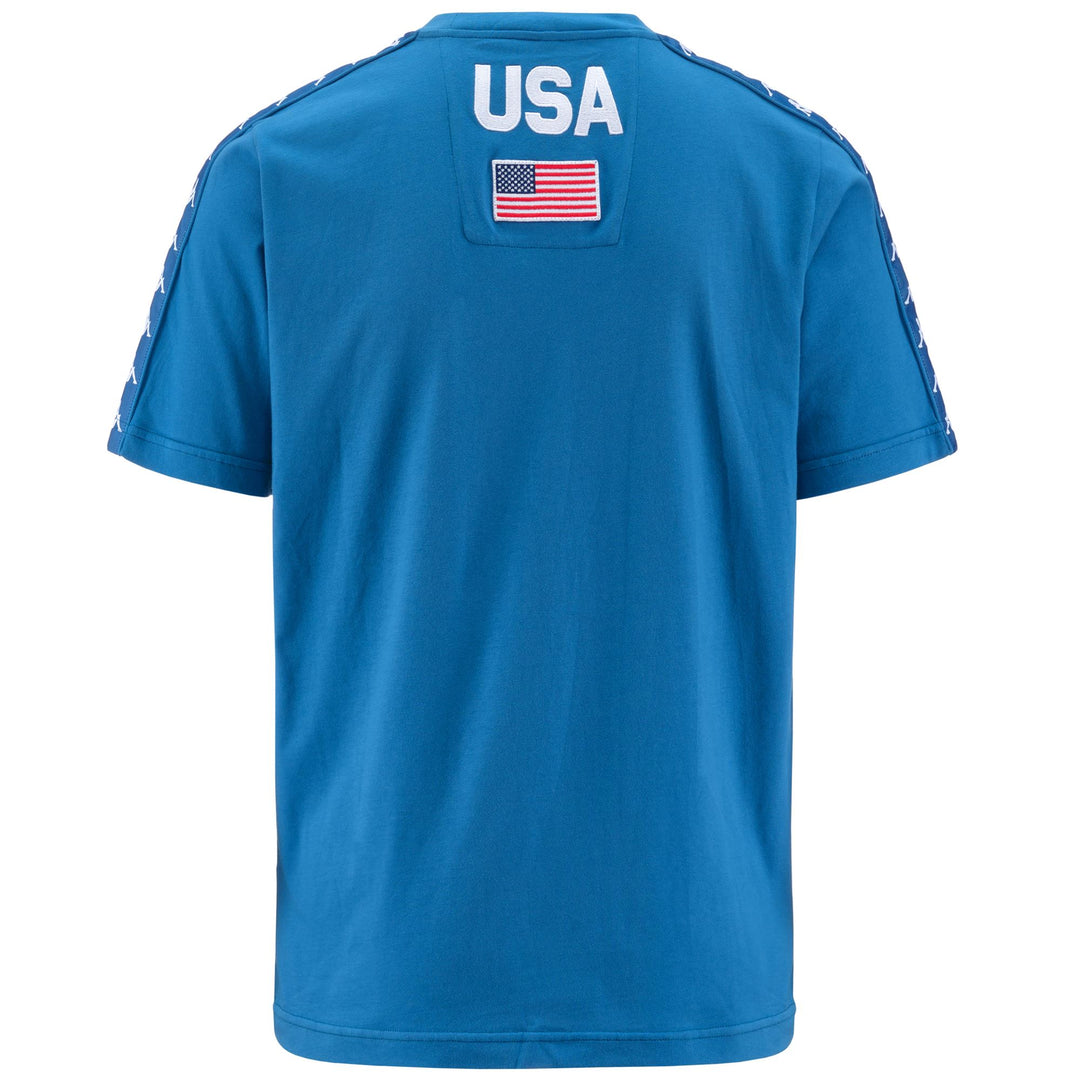 Deep Water Blue Men's Slim Fit Ski T-Shirt with Embroidered Logo main