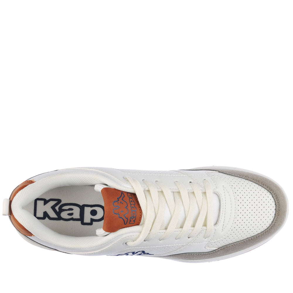 White brown Men's Low Cut Sneakers with Synthetic Material 02