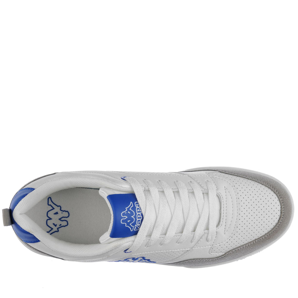 White blue Men's Low Cut Sneakers with Synthetic Upper 02